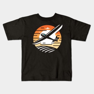 Glider Sailplane Biplane Kids T-Shirt